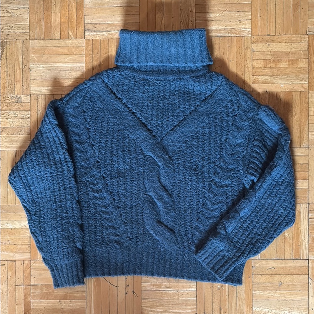Cozy Blue Turtleneck Sweater